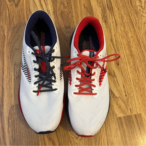 Brooks Launch 7 Red White and Blue USA Casual Running Olympic Sneakers - Picture 8 of 13